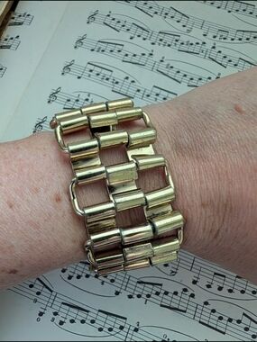Gold-Tone Link Bracelet Smartwatch Band - Unbranded